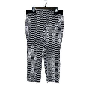 Jules & Leopold black white print pull on crop pants size Large